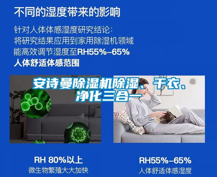 安詩曼除濕機除濕、干衣、凈化三合一