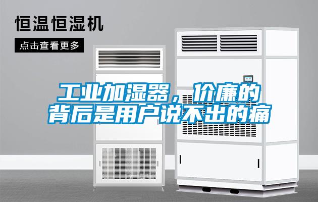 工業(yè)加濕器，價廉的背后是用戶說不出的痛