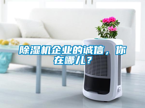 除濕機企業(yè)的誠信，你在哪兒？
