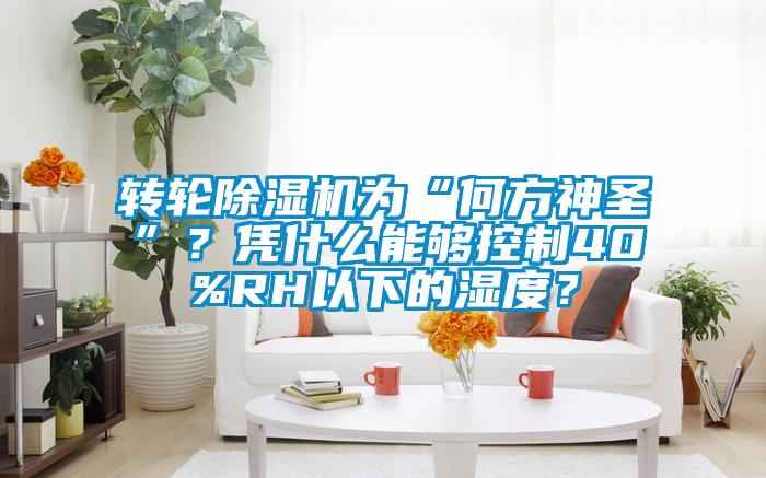 轉輪除濕機為“何方神圣”？憑什么能夠控制40%RH以下的濕度？