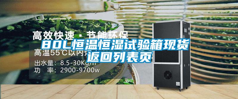 80L恒溫恒濕試驗(yàn)箱現(xiàn)貨 返回列表頁