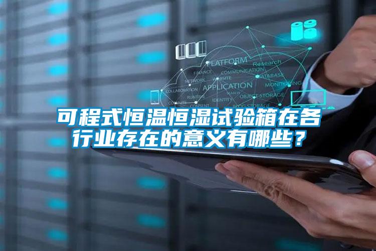 可程式恒溫恒濕試驗箱在各行業(yè)存在的意義有哪些？
