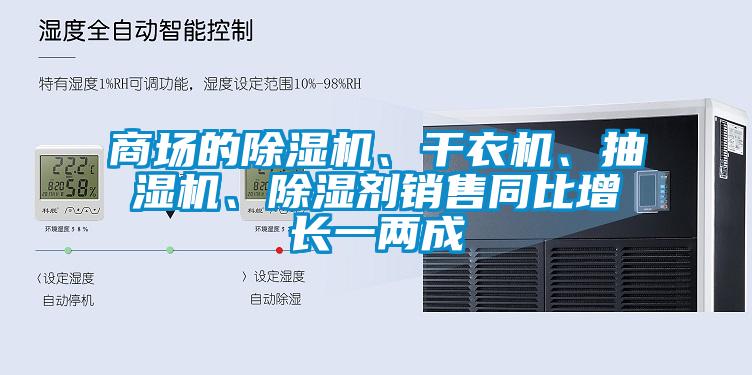 商場的除濕機、干衣機、抽濕機、除濕劑銷售同比增長一兩成