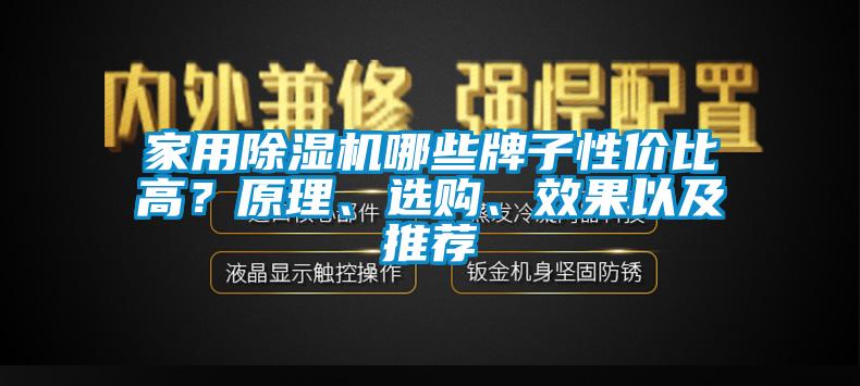 家用除濕機哪些牌子性價比高？原理、選購、效果以及推薦