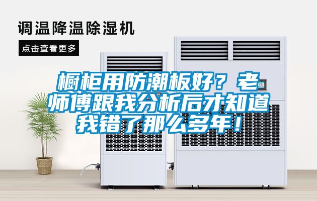 櫥柜用防潮板好？老師傅跟我分析后才知道我錯了那么多年！