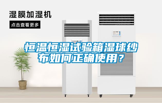 恒溫恒濕試驗箱濕球紗布如何正確使用？
