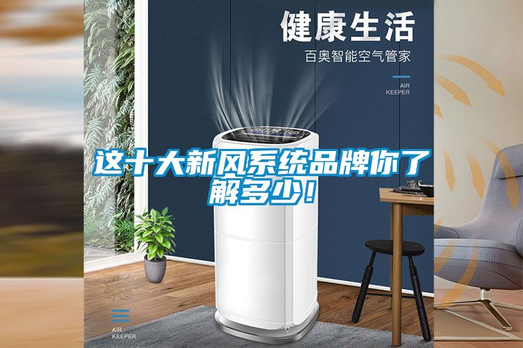這十大新風系統(tǒng)品牌你了解多少！