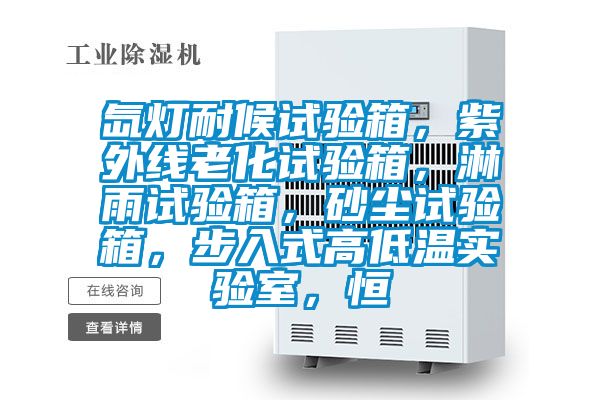 氙燈耐候試驗箱，紫外線老化試驗箱，淋雨試驗箱，砂塵試驗箱，步入式高低溫實驗室，恒
