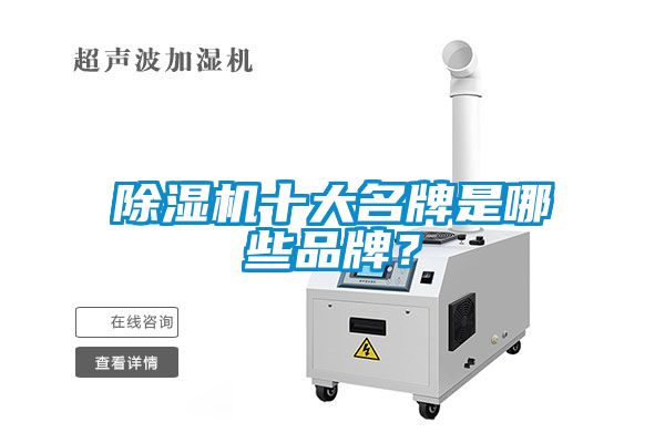 除濕機十大名牌是哪些品牌？