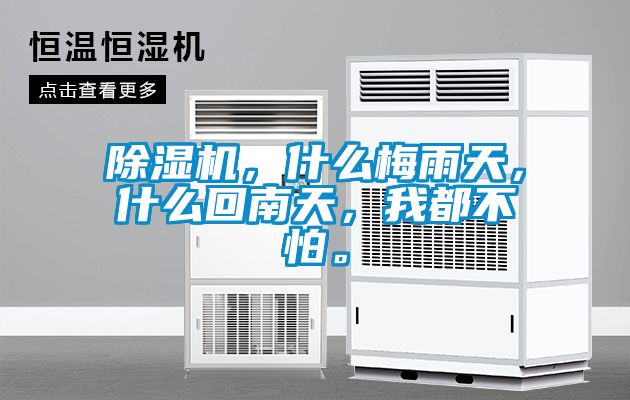 除濕機，什么梅雨天，什么回南天，我都不怕。